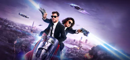 Tessa Thompson Chris Hemsworth movie Men in Black: International HD Desktop Wallpaper | Background Image