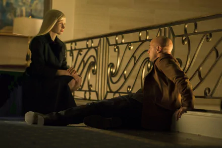 Charles Xavier Professor X Jessica Chastain James McAvoy X-Men movie Dark Phoenix HD Desktop Wallpaper | Background Image