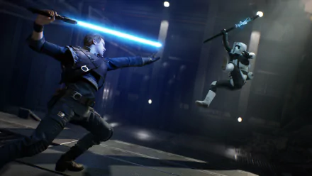 Cal Kestis scout trooper lightsaber Star Wars video game Star Wars Jedi: Fallen Order HD Desktop Wallpaper | Background Image