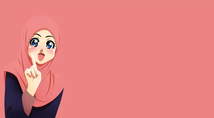 hijab Anime Original HD Desktop Wallpaper | Background Image