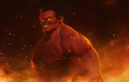 Comic Red Hulk HD Desktop Wallpaper | Background Image