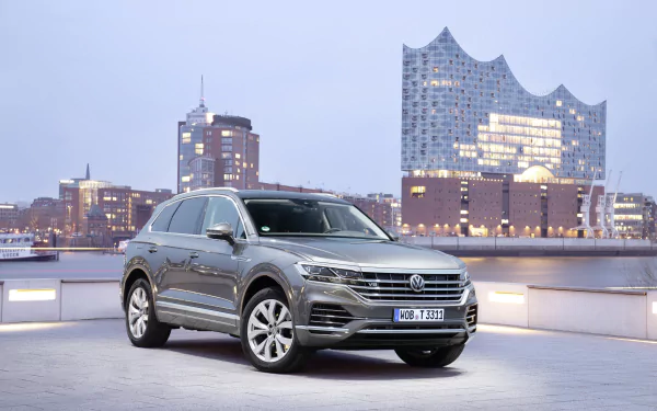 SUV silver car car Volkswagen vehicle Volkswagen Touareg HD Desktop Wallpaper | Background Image