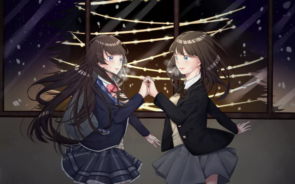 Tsukino Mito Tsukasa Ayatsuji Amagami SS Virtual Youtuber Anime crossover HD Desktop Wallpaper | Background Image