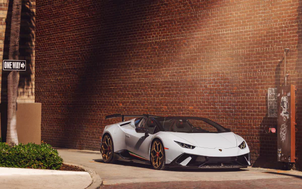 supercar white car car Lamborghini vehicle Lamborghini Huracan Performante HD Desktop Wallpaper | Background Image