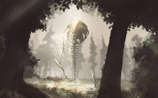 Anime Original Bones Forest HD Wallpaper | Background Image