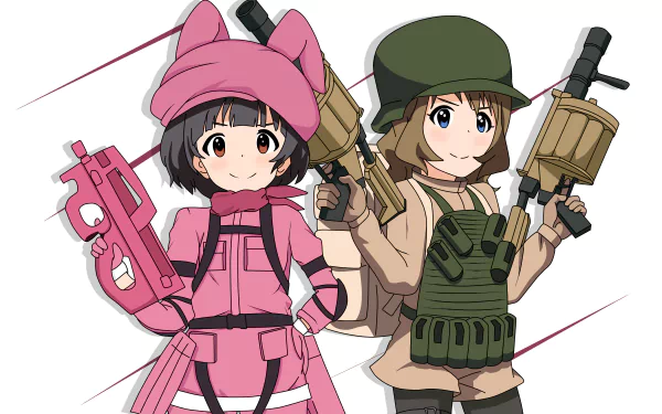 Momoko Suou The iDOLM@STER Iku Nakatani Sword Art Online Alternative: Gun Gale Online Anime crossover HD Desktop Wallpaper | Background Image