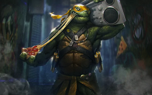Michelangelo (TMNT) Comic Teenage Mutant Ninja Turtles HD Desktop Wallpaper | Background Image