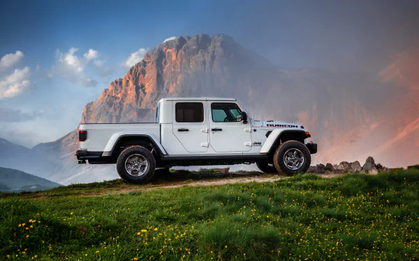 white car car Jeep vehicle Jeep Gladiator HD Desktop Wallpaper | Background Image