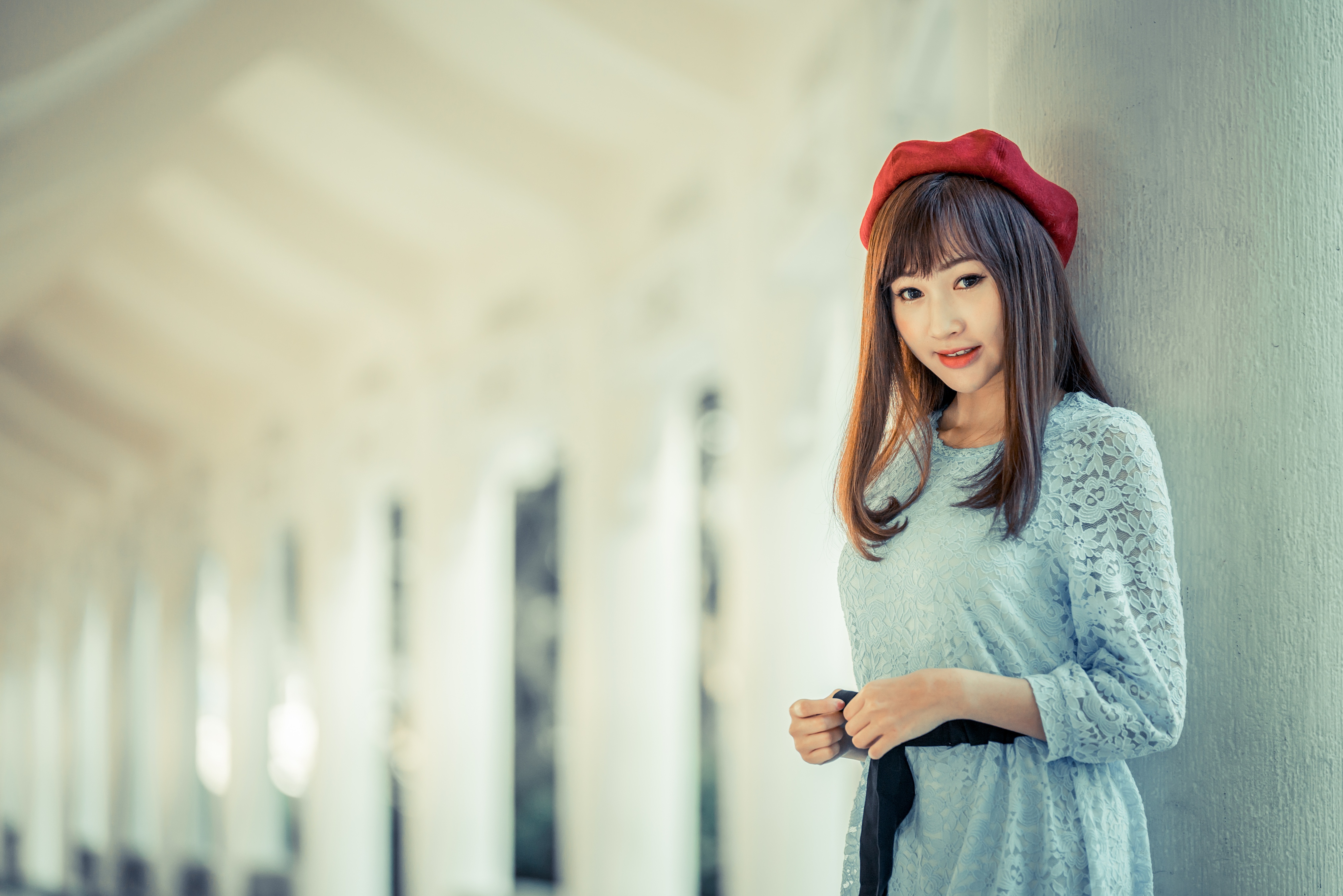 Download Depth Of Field Hat Brunette Model Woman Asian 4k Ultra HD ...