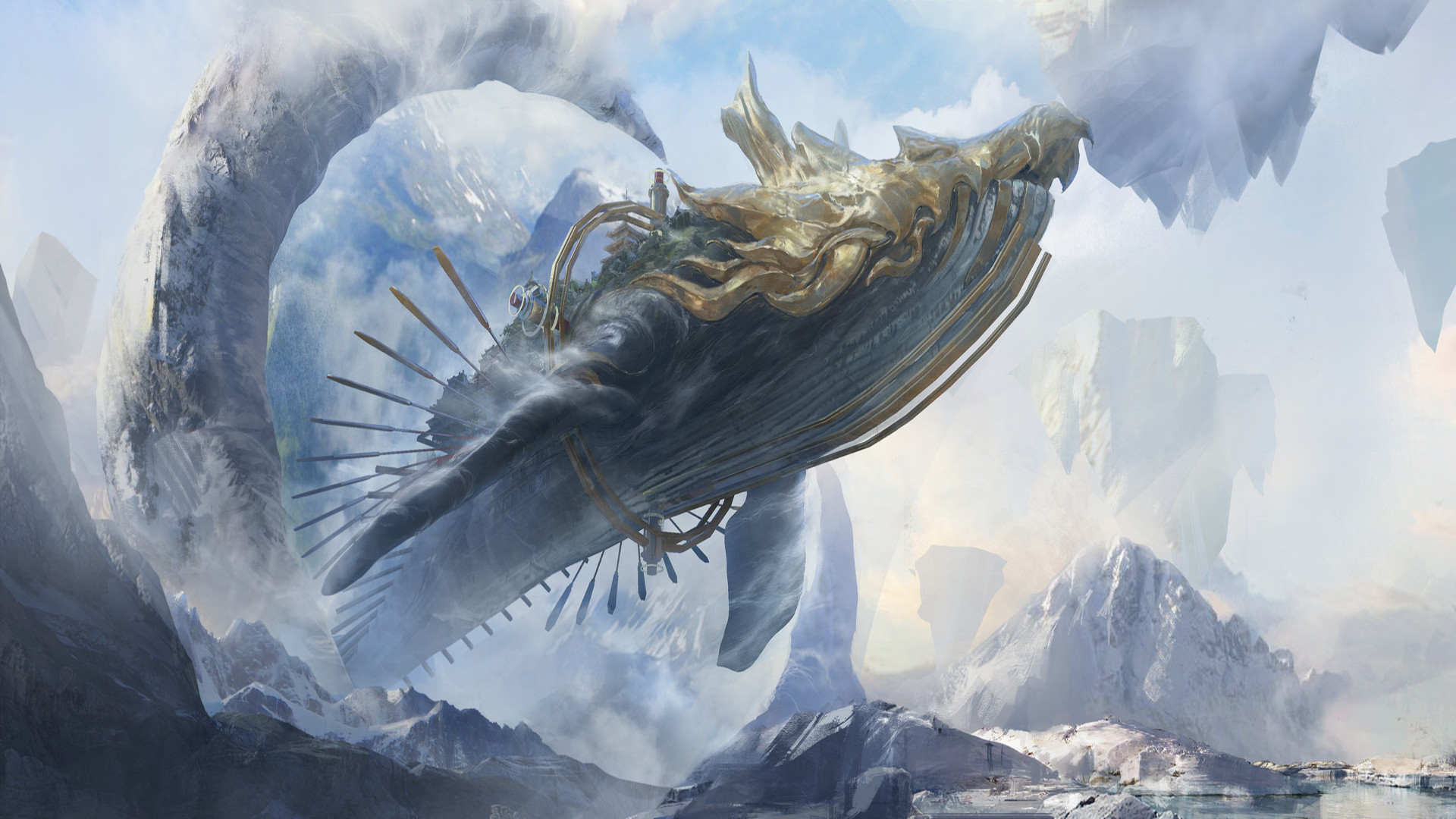 Fantasy Whale HD Wallpaper by Kan Li