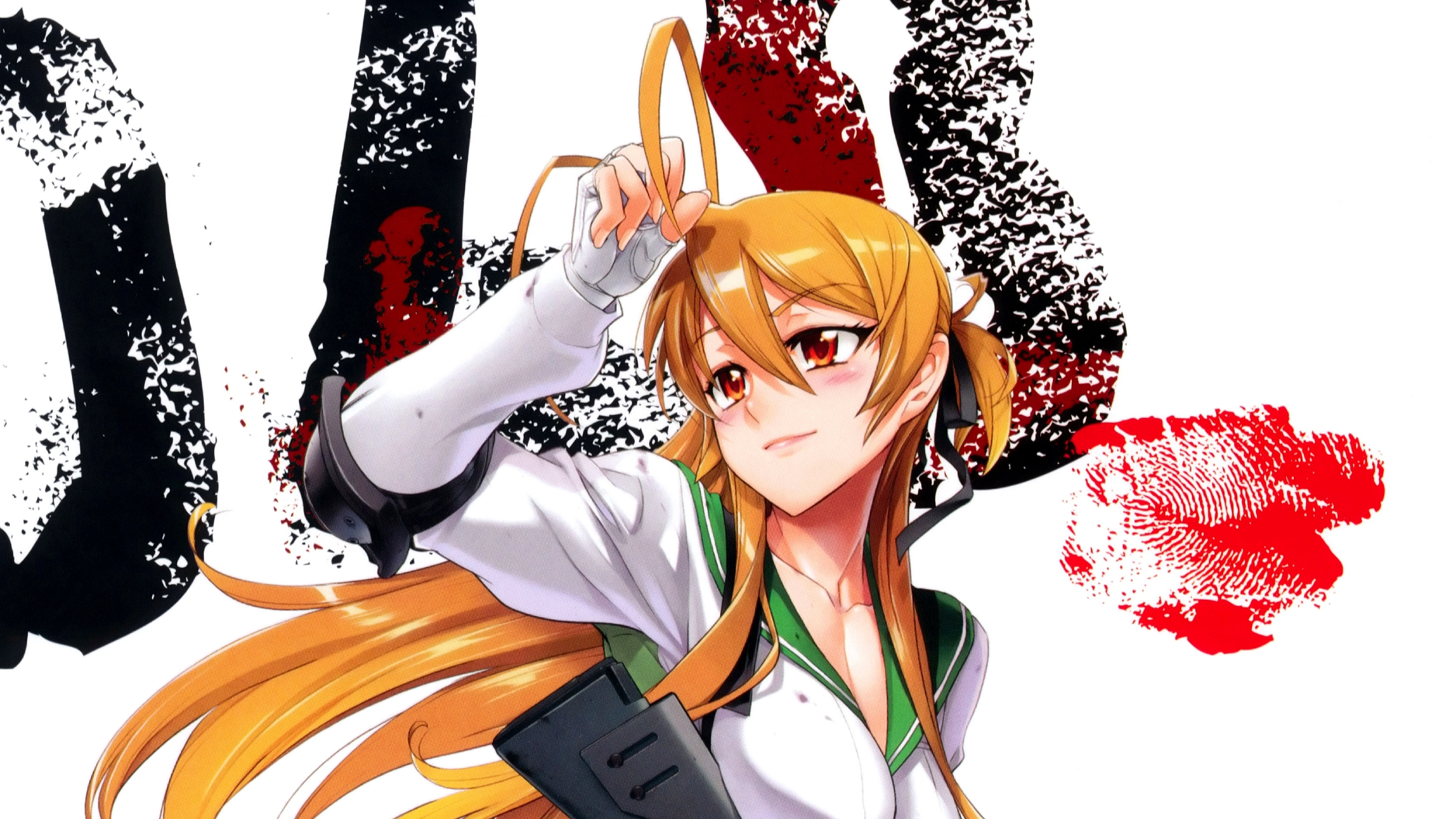 H.O.T.D, takashi, busujima, highschool of the dead, takagi, rei, saeko,  anime, HD wallpaper