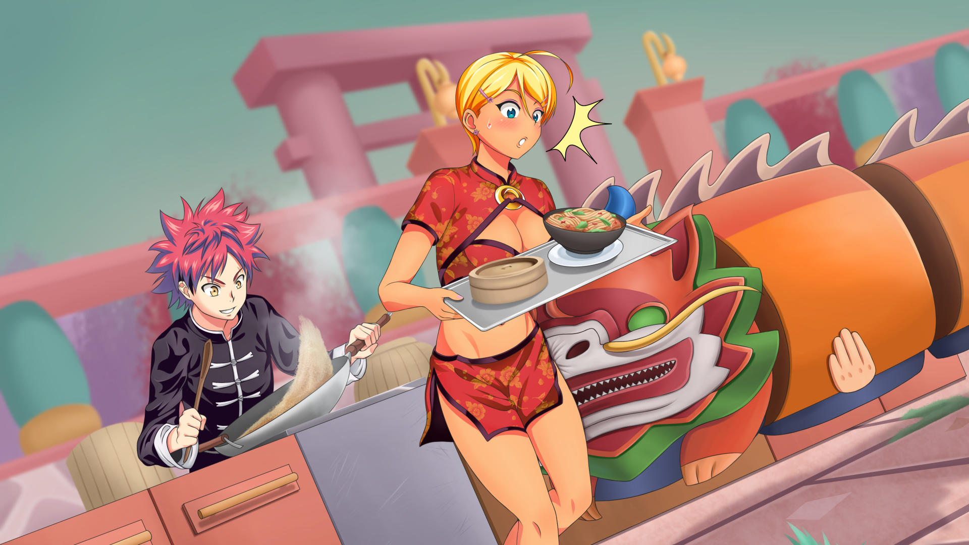 Download Ikumi Mito Sōma Yukihira Anime Food Wars: Shokugeki No Soma HD Wallpaper