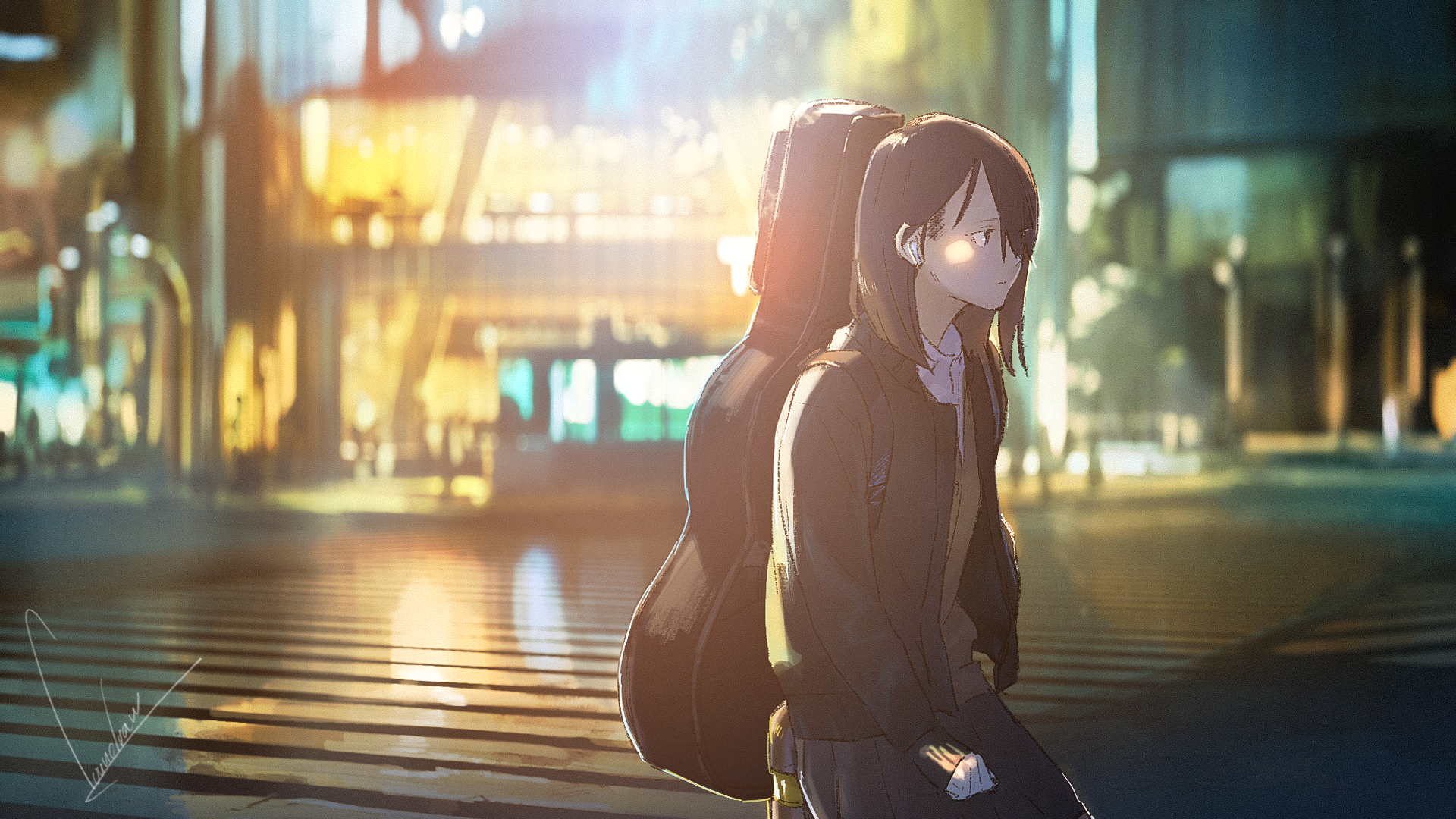 Download Bag City Anime Original HD Wallpaper by loundraw