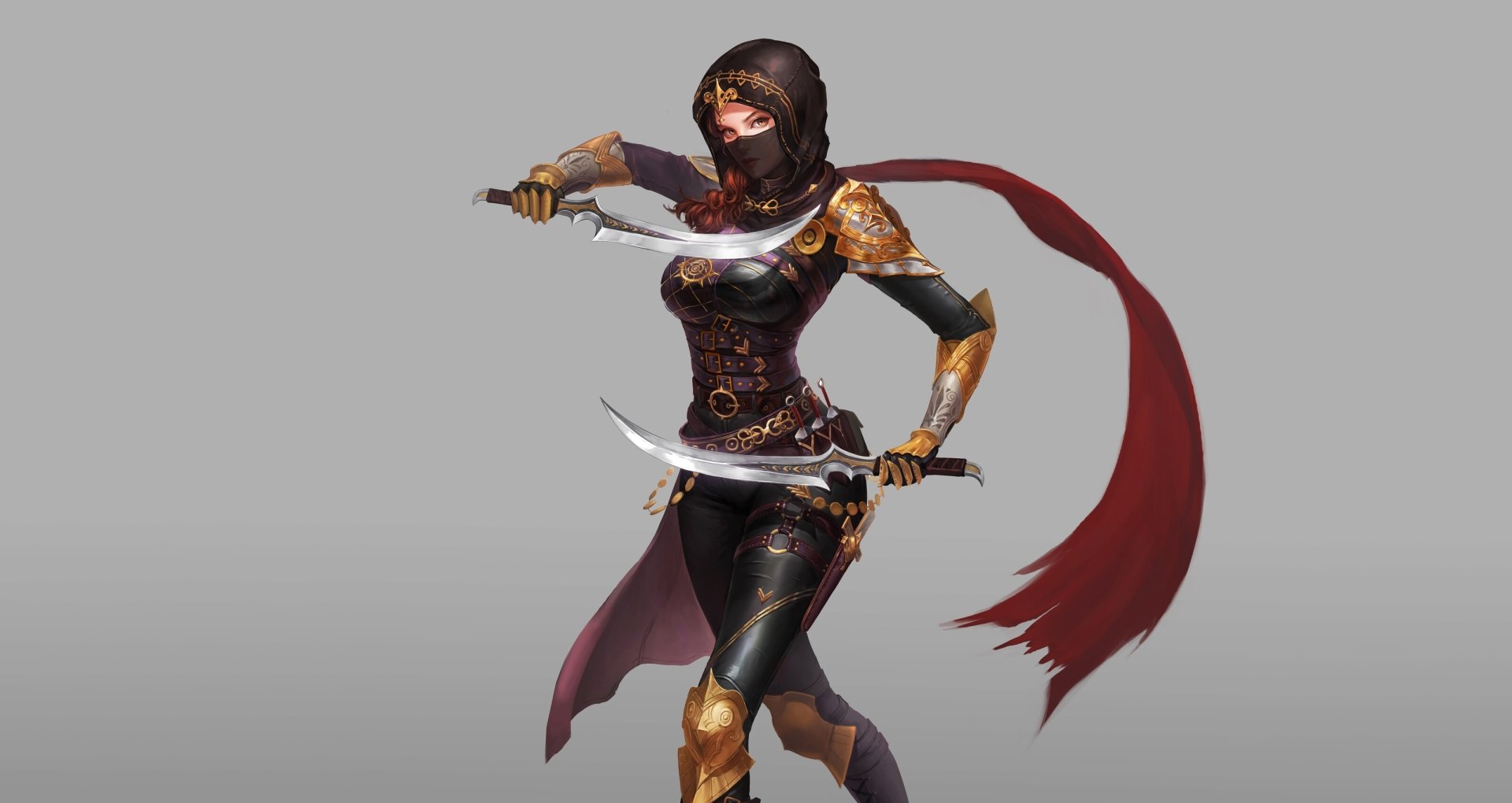 Download Woman Warrior Dagger Fantasy HD Wallpaper by Yeonji Kim ...