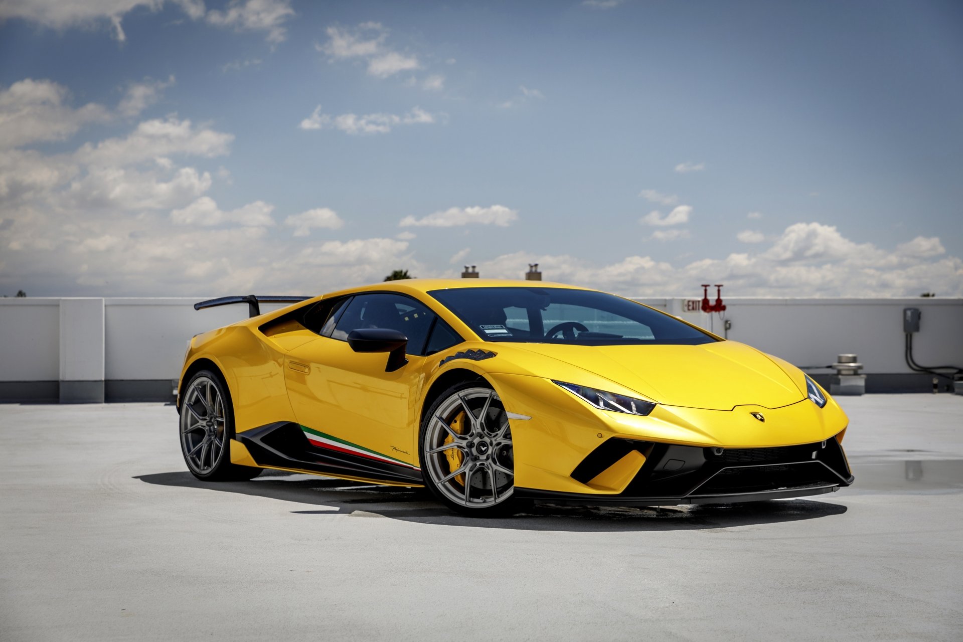 Download Supercar Yellow Car Car Lamborghini Vehicle Lamborghini Huracan Performante 4k Ultra HD Wallpaper