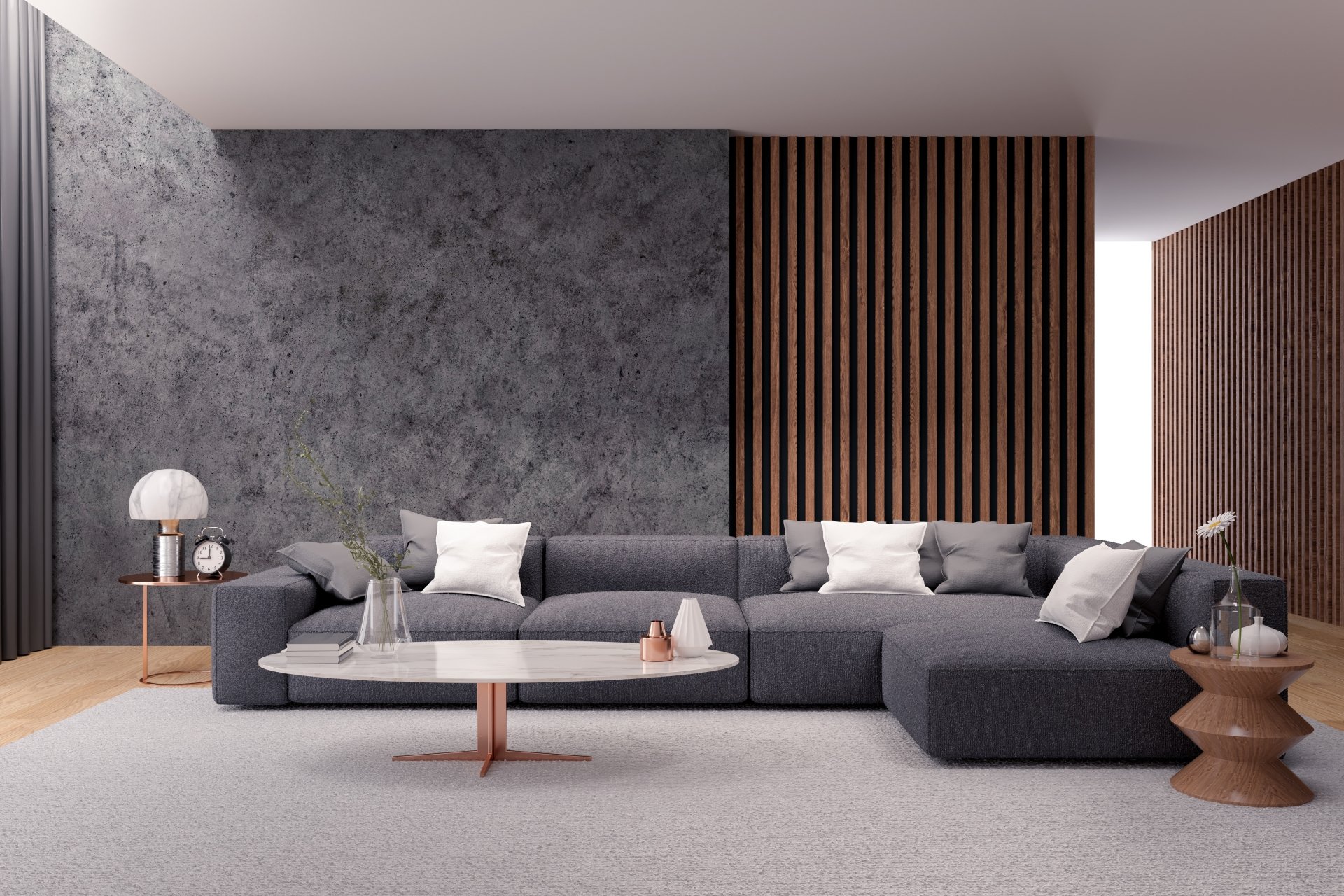 Download Living Room Furniture Sofa Man Made Room 4k Ultra HD Wallpaper