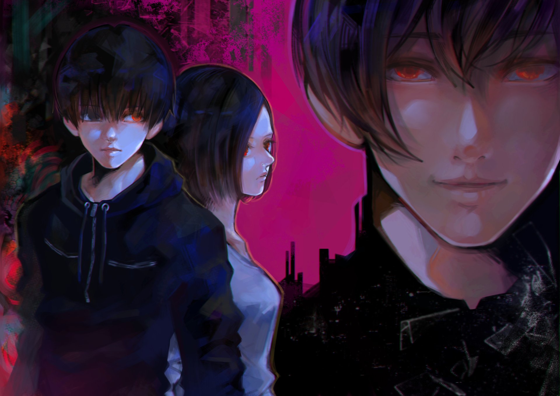 Download Touka Kirishima Ken Kaneki Anime Tokyo Ghoul HD Wallpaper by てらきお