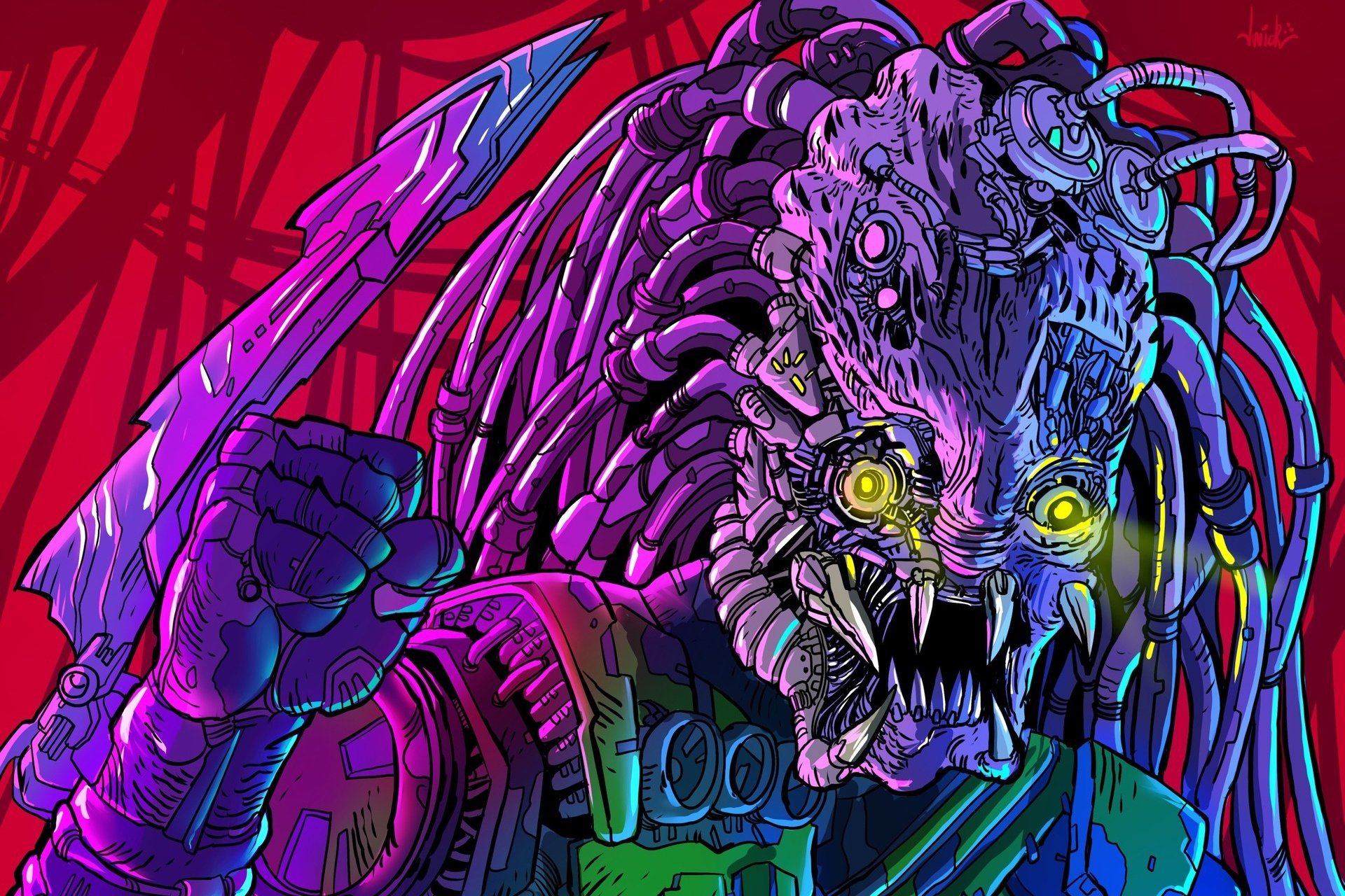 Download Cyborg Sci Fi Predator HD Wallpaper by João Antunes Jr.