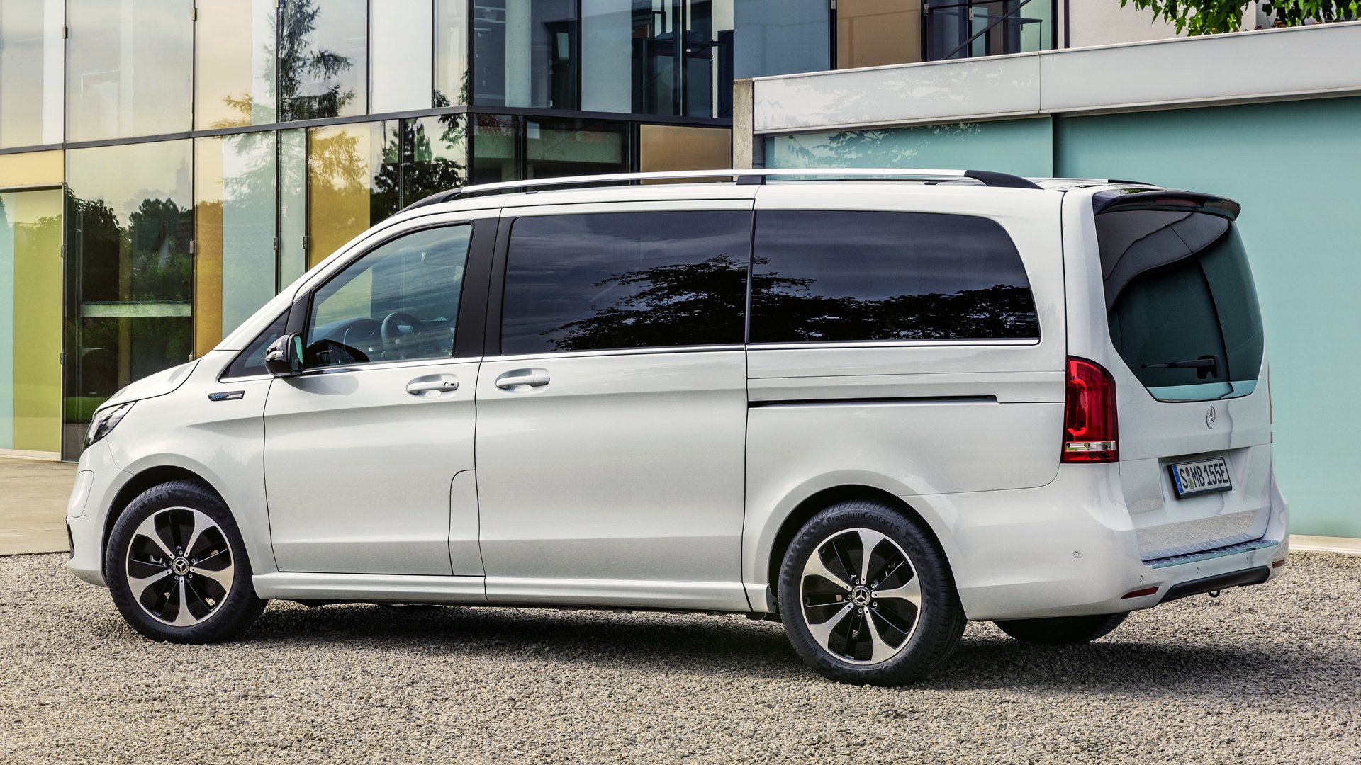 Download White Car Van Vehicle Mercedes-Benz EQV HD Wallpaper