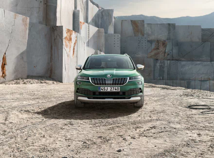 compact car green car SUV car Skoda vehicle Skoda Karoq HD Desktop Wallpaper | Background Image