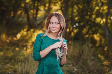 dress depth of field blonde woman model HD Desktop Wallpaper | Background Image