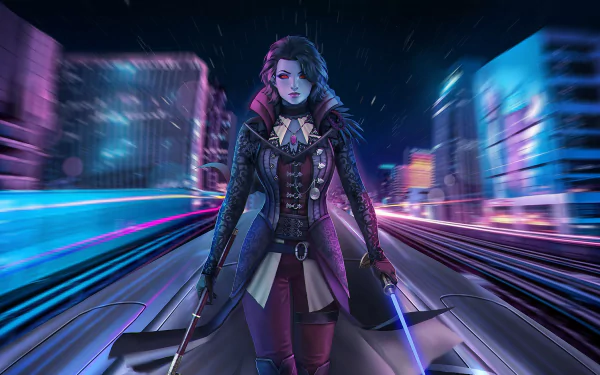 red eyes woman warrior fantasy HD Desktop Wallpaper | Background Image