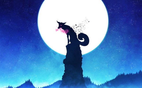 Fantasy Fox Fantasy Animals Moon Night HD Wallpaper | Background Image