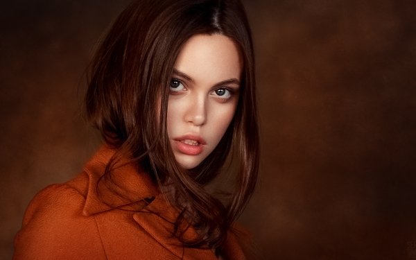 Women Model Brunette Face HD Wallpaper | Background Image
