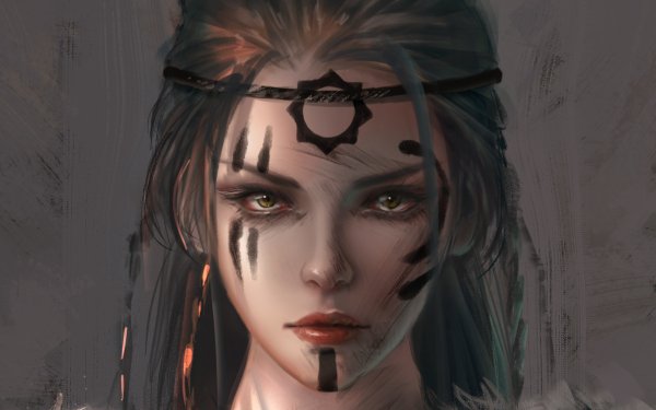 Fantasy Women Face Stare Tattoo HD Wallpaper | Background Image