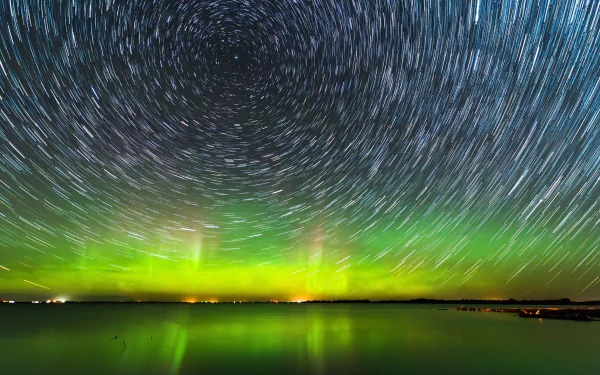 nature star trail HD Desktop Wallpaper | Background Image