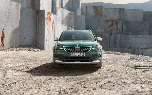 compact car green car SUV car Skoda vehicle Skoda Karoq HD Desktop Wallpaper | Background Image