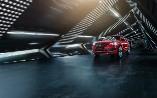 compact car SUV car Skoda vehicle Skoda Karoq HD Desktop Wallpaper | Background Image