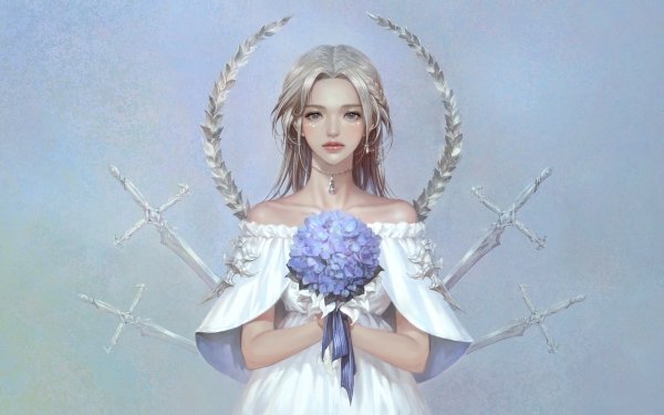 Fantasy Women White Hair HD Wallpaper | Background Image