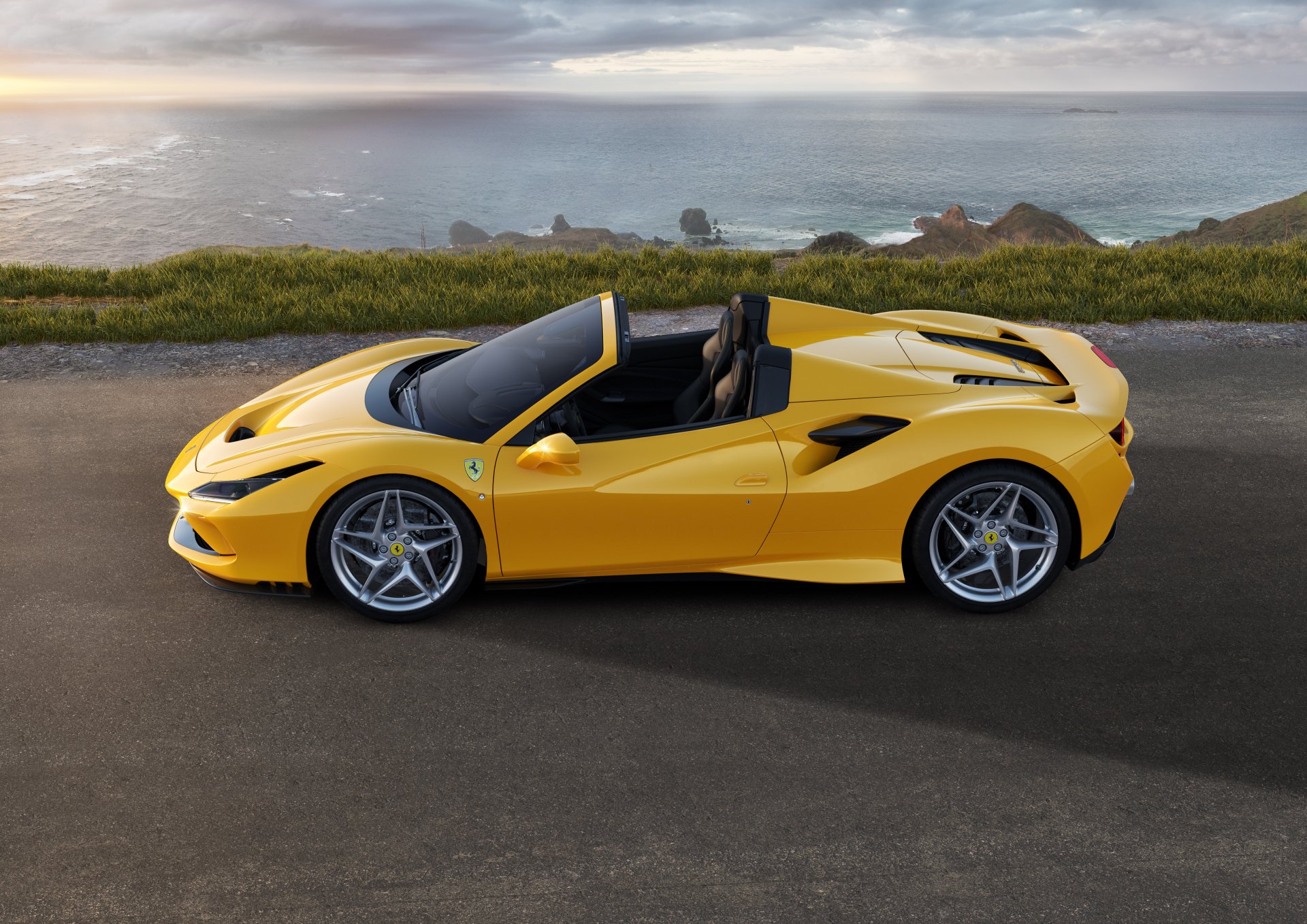 Download Convertible Supercar Yellow Car Car Ferrari Vehicle Ferrari F8 Spider 4k Ultra HD Wallpaper