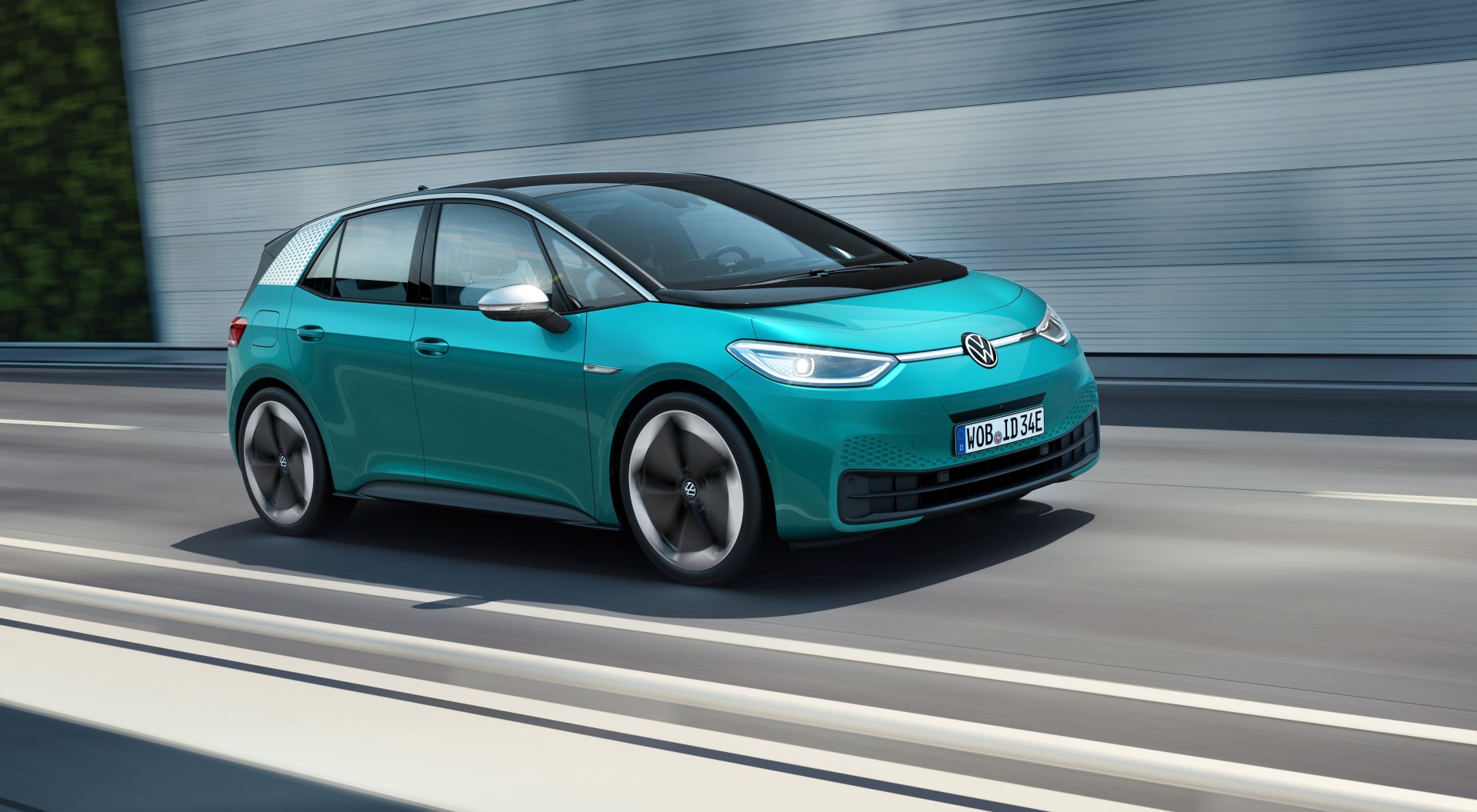 Download Compact Car Electric Car Car Volkswagen Vehicle Volkswagen ID.3 4k Ultra HD Wallpaper