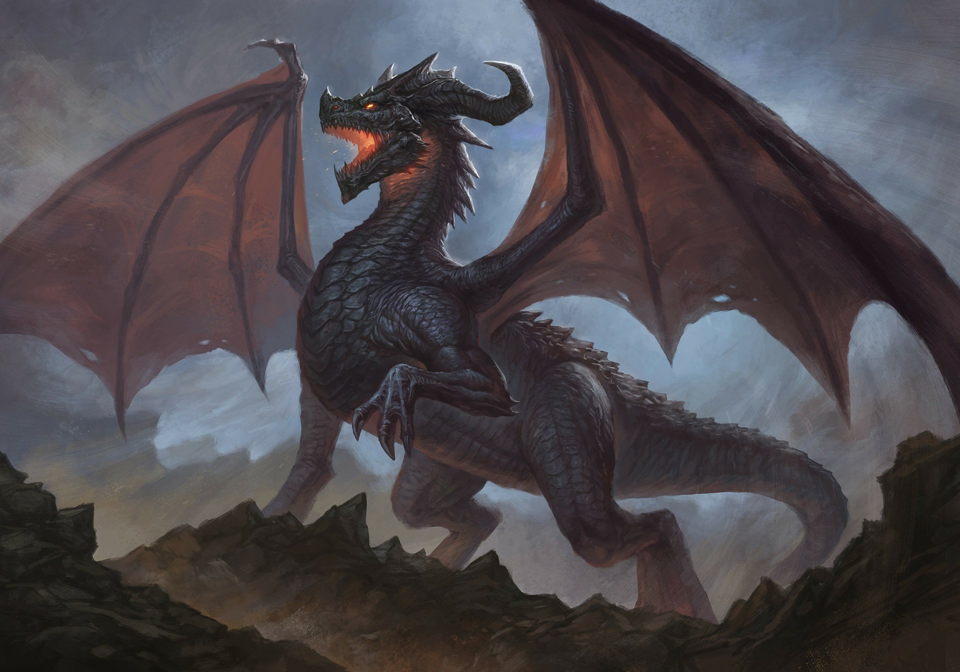 Download Fantasy Dragon HD Wallpaper by Angan Kelana