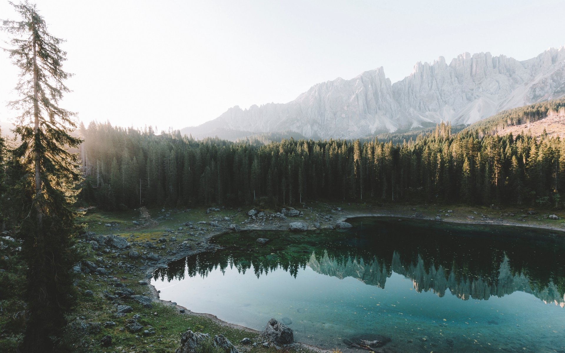 Download Landscape Lake Nature Forest Reflection 4k Ultra HD Wallpaper