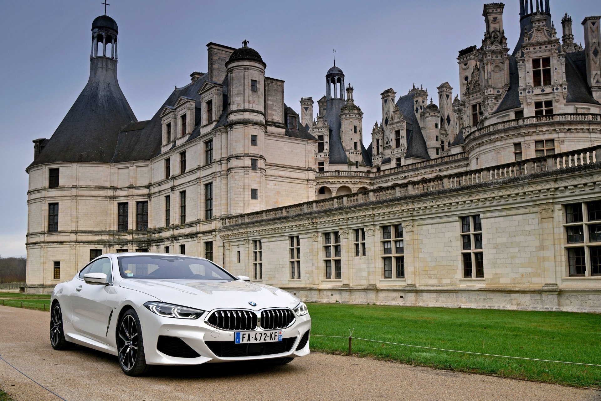 Download Grand Tourer White Car Car BMW 840d BMW Vehicle BMW 8 Series 4k Ultra HD Wallpaper