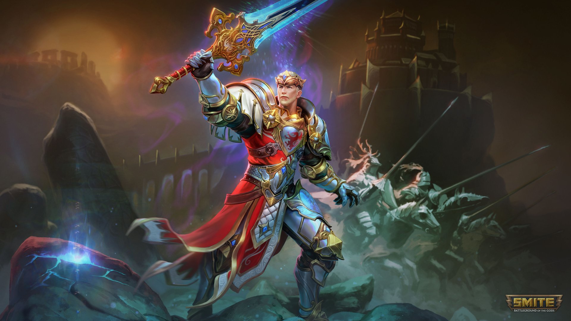 Download King Arthur (Smite) Video Game Smite 4k Ultra HD Wallpaper