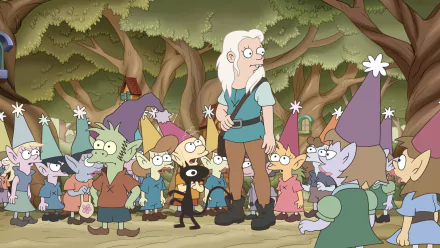 Luci (Disenchantment) Elfo (Disenchantment) Bean (Disenchantment) TV Show Disenchantment HD Desktop Wallpaper | Background Image