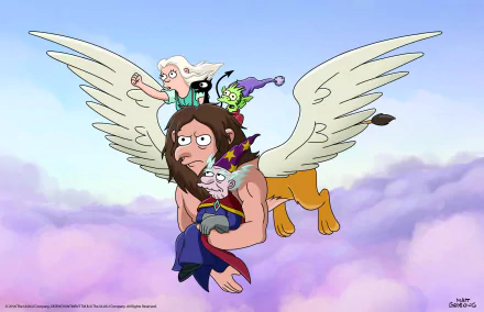 Luci (Disenchantment) Elfo (Disenchantment) Bean (Disenchantment) TV Show Disenchantment HD Desktop Wallpaper | Background Image