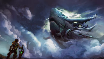 cloud creature warrior video game Xenoblade Chronicles 2 HD Desktop Wallpaper | Background Image