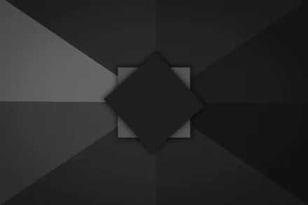 HD PC desktop wallpaper featuring abstract black and grey geometric shapes with a modern, minimalist design.