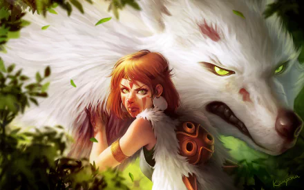 wolf Anime Princess Mononoke HD Desktop Wallpaper | Background Image