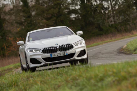 grand tourer white car car BMW 840d BMW vehicle BMW 8 Series HD Desktop Wallpaper | Background Image