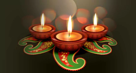 candle religious Diwali HD Desktop Wallpaper | Background Image