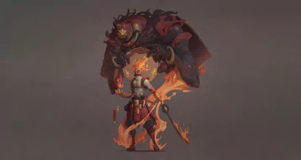 spirit sword warrior flame fantasy samurai fantasy warrior HD Desktop Wallpaper | Background Image