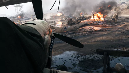 warplane aircraft video game Battlefield V Plane Crash HD Desktop Wallpaper | Background Image