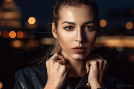 lipstick depth of field brown eyes face woman model HD Desktop Wallpaper | Background Image