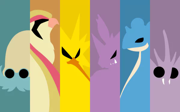 Nidoking (Pokémon) Omanyte (Pokémon) Pidgeot (Pokémon) Lapras (Pokémon) Venomoth (Pokemon) Zapdos (Pokémon) Anime Pokemon HD Desktop Wallpaper | Background Image
